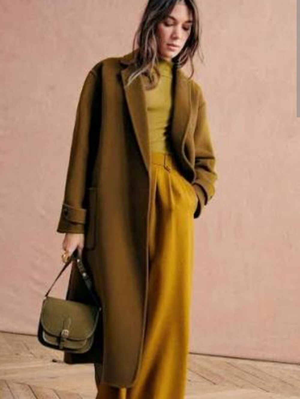 ISO Sezane Medrick Coat In Olive SZ 36 or 38